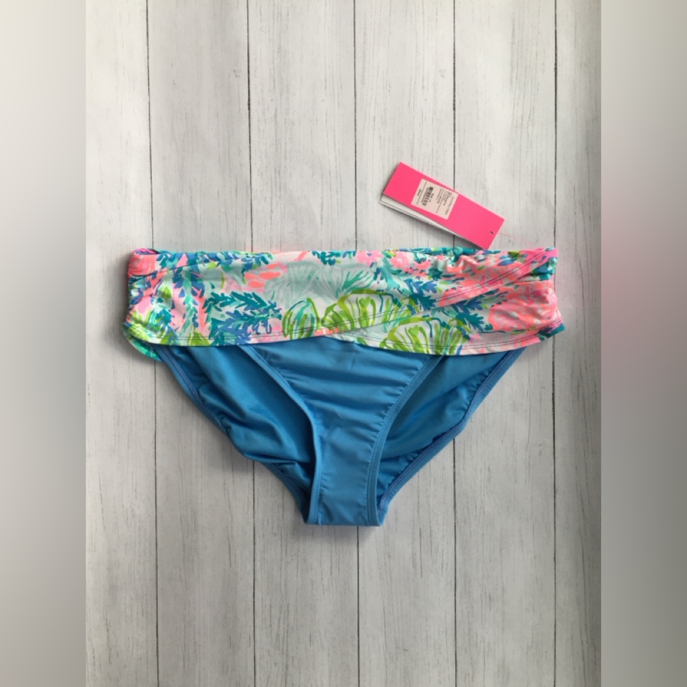 Lilly Pulitzer Lagoon Sarong Hipster Bottom Zanzibar Blue New with Tags Size 14